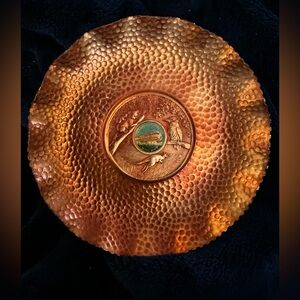 Stokes Melbourne Anodized Textured Copper Trans Australian Railway Trinket Dish